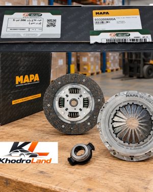 دیسک و صفحه کلاچ پژو 206 تیپ 5 با بلبرینگ ماپا (MAPA)
