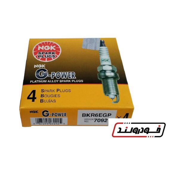 شمع سوزنی جی پاور پلاتینیوم پایه کوتاه NGK BKR6EGP 7092